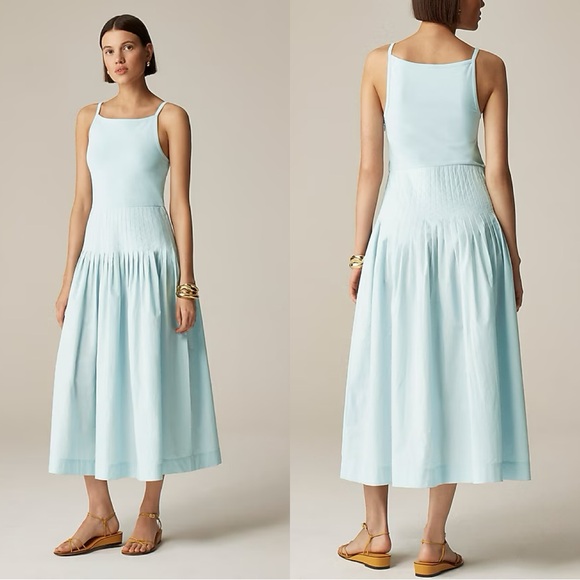 J. Crew Dresses & Skirts - NWT J CREW Pintuck mixy dress in Edgewater blue